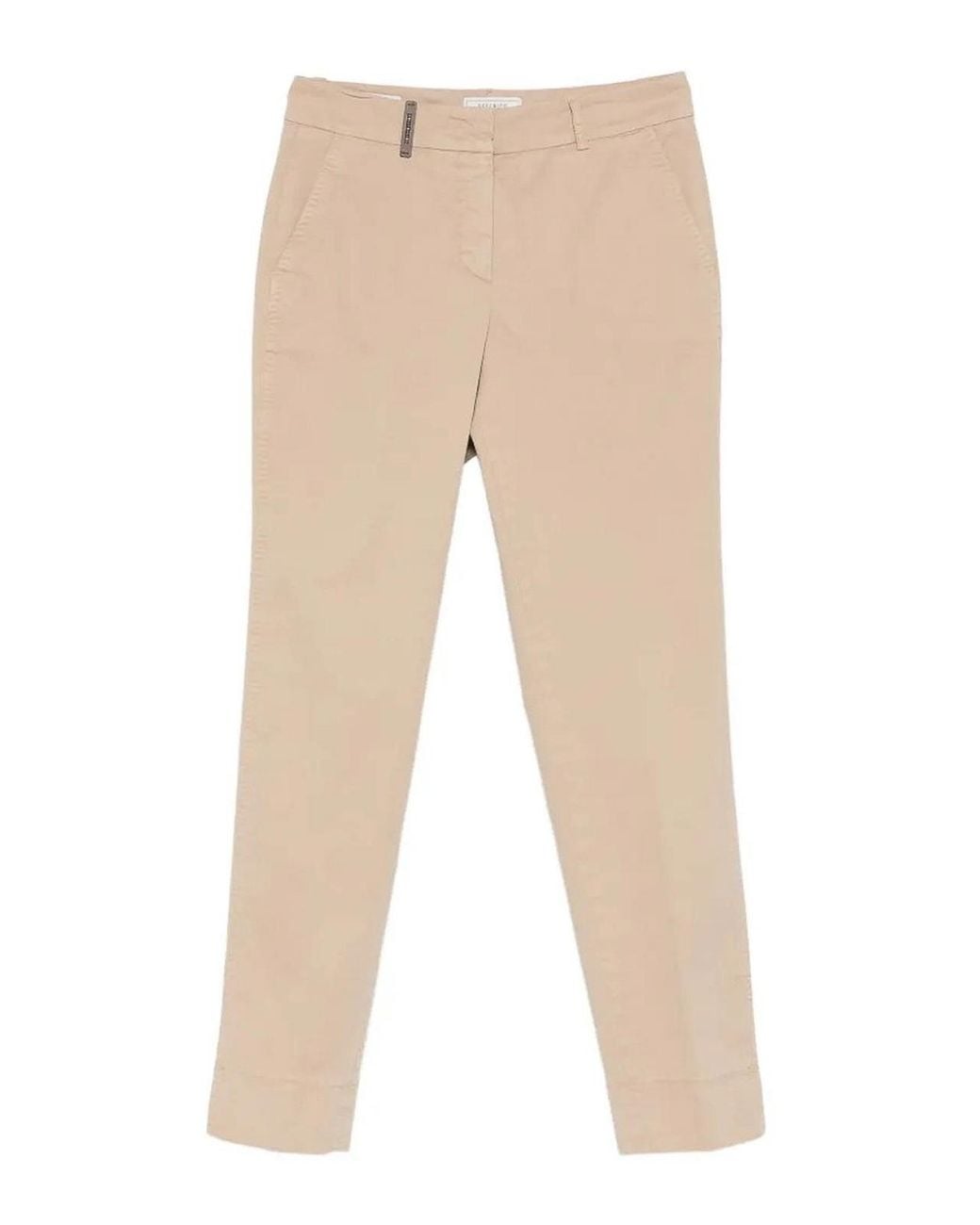 Peserico Natural Belt-Loop Trousers
