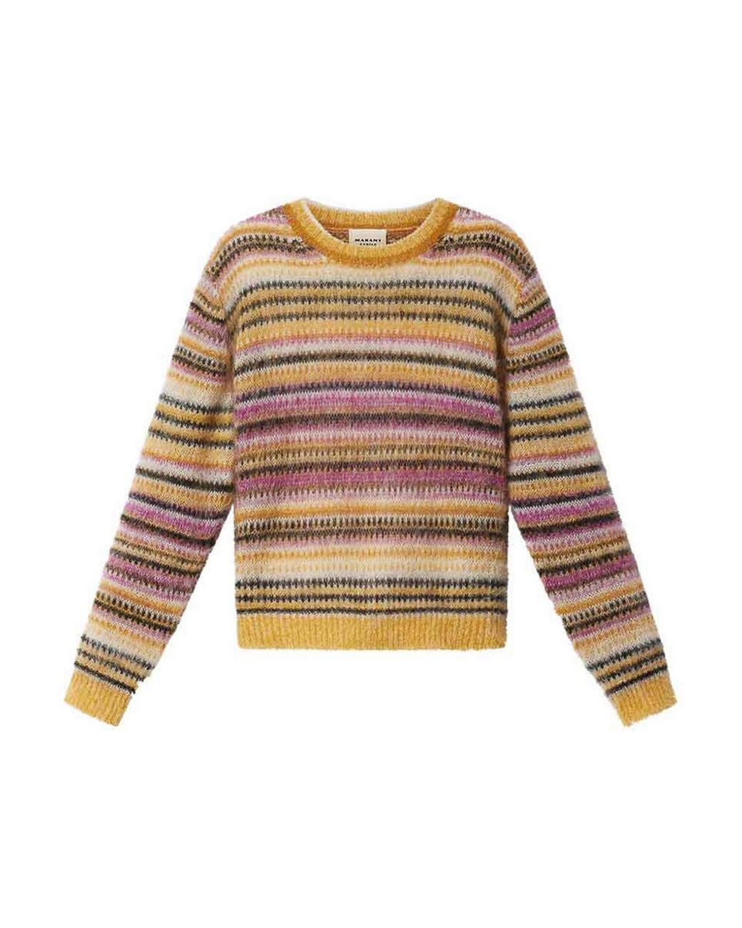 Isabel Marant Natural Morine Striped Mohair And Wool Sweater