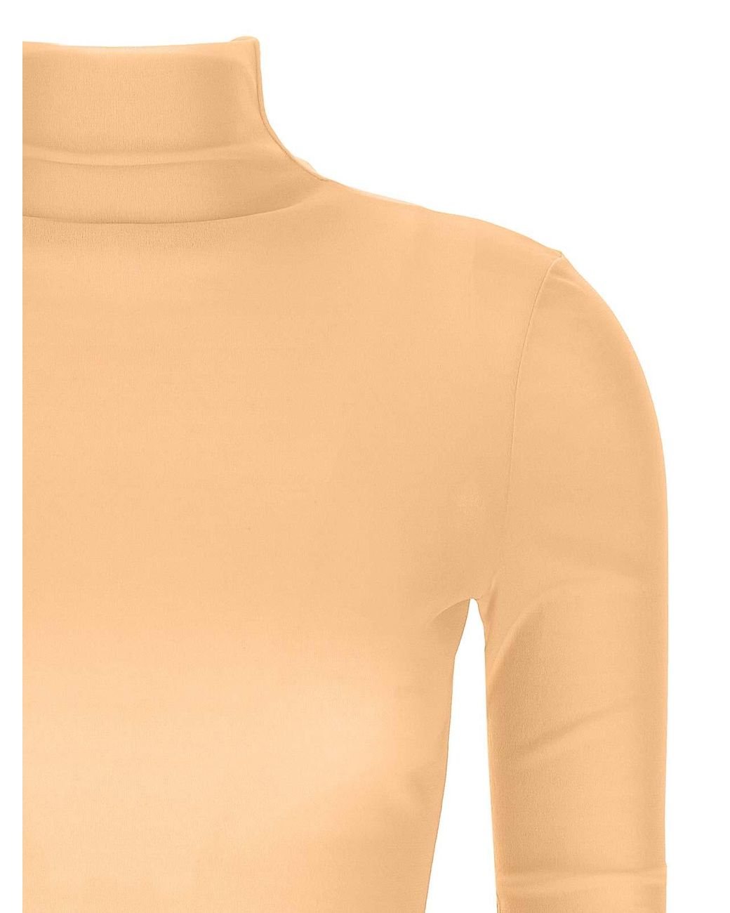 Jil Sander White Silk Turtleneck Top
