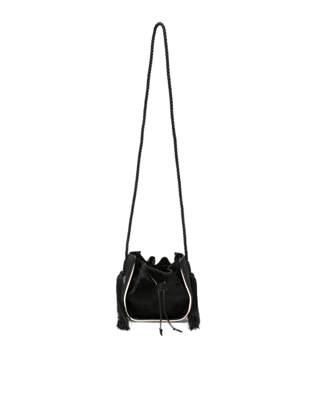 Forte_forte Black My Pepita Leather Bucket Bag