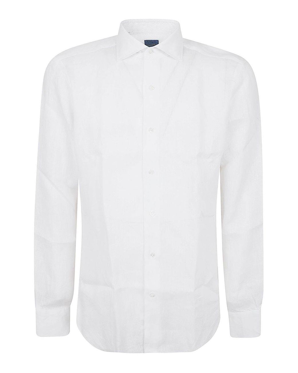 Barba Napoli White Neck Shirt for men