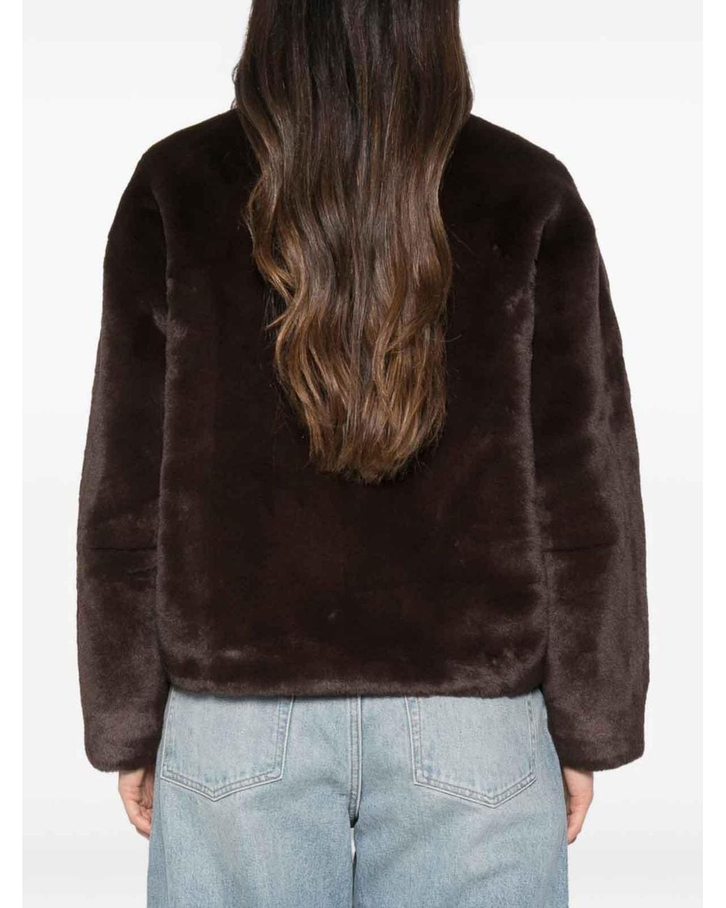 Apparis Black Brooks Faux Fur Jacket