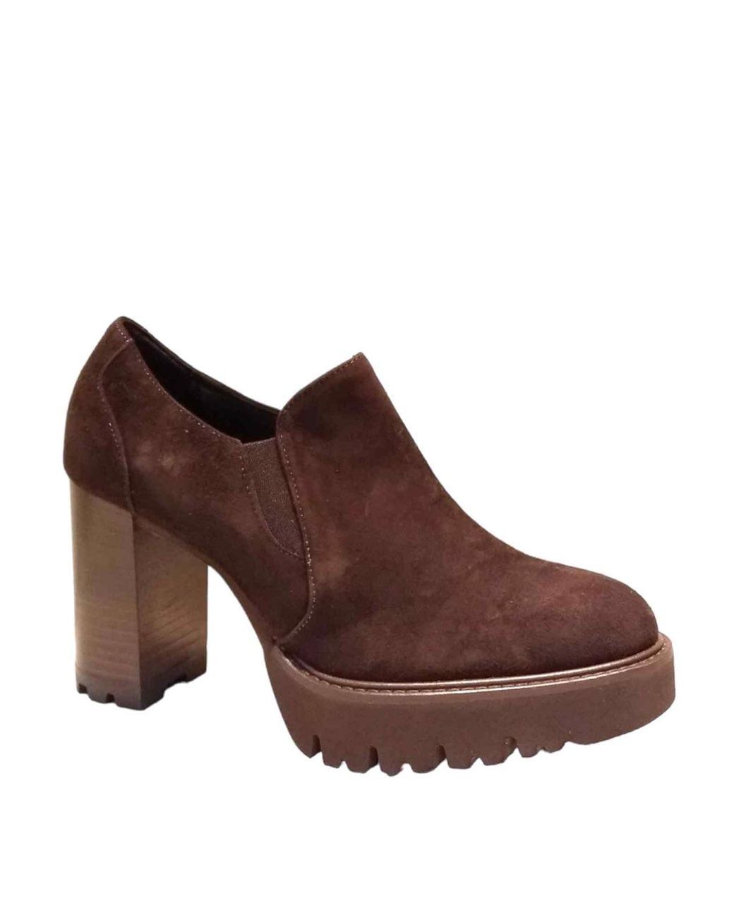 Luca Grossi Brown Suede Court Shoes