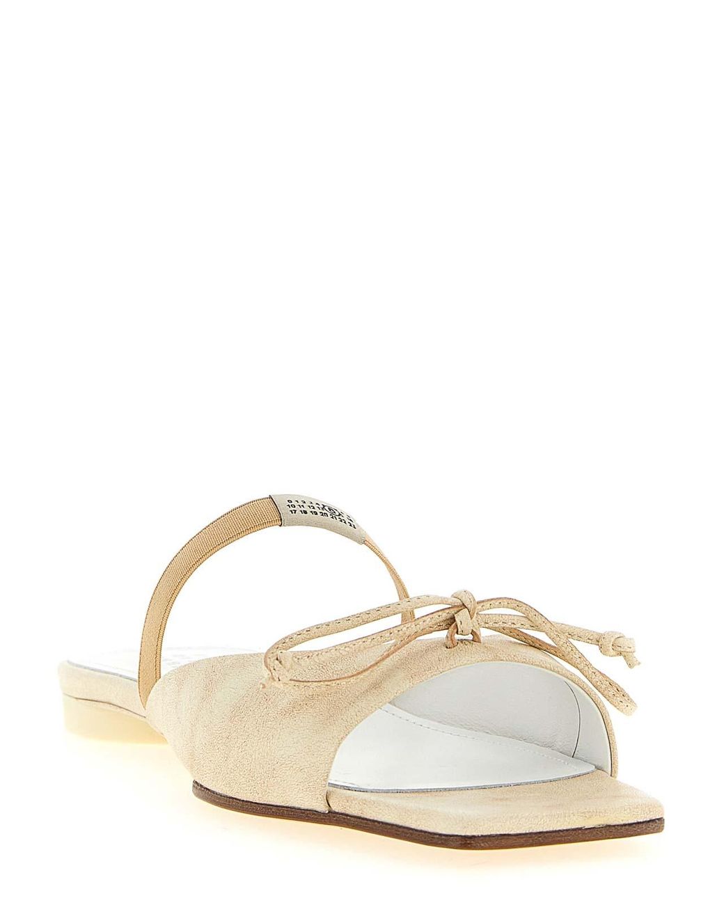MM6 by Maison Margiela White Squared Toe Sandals