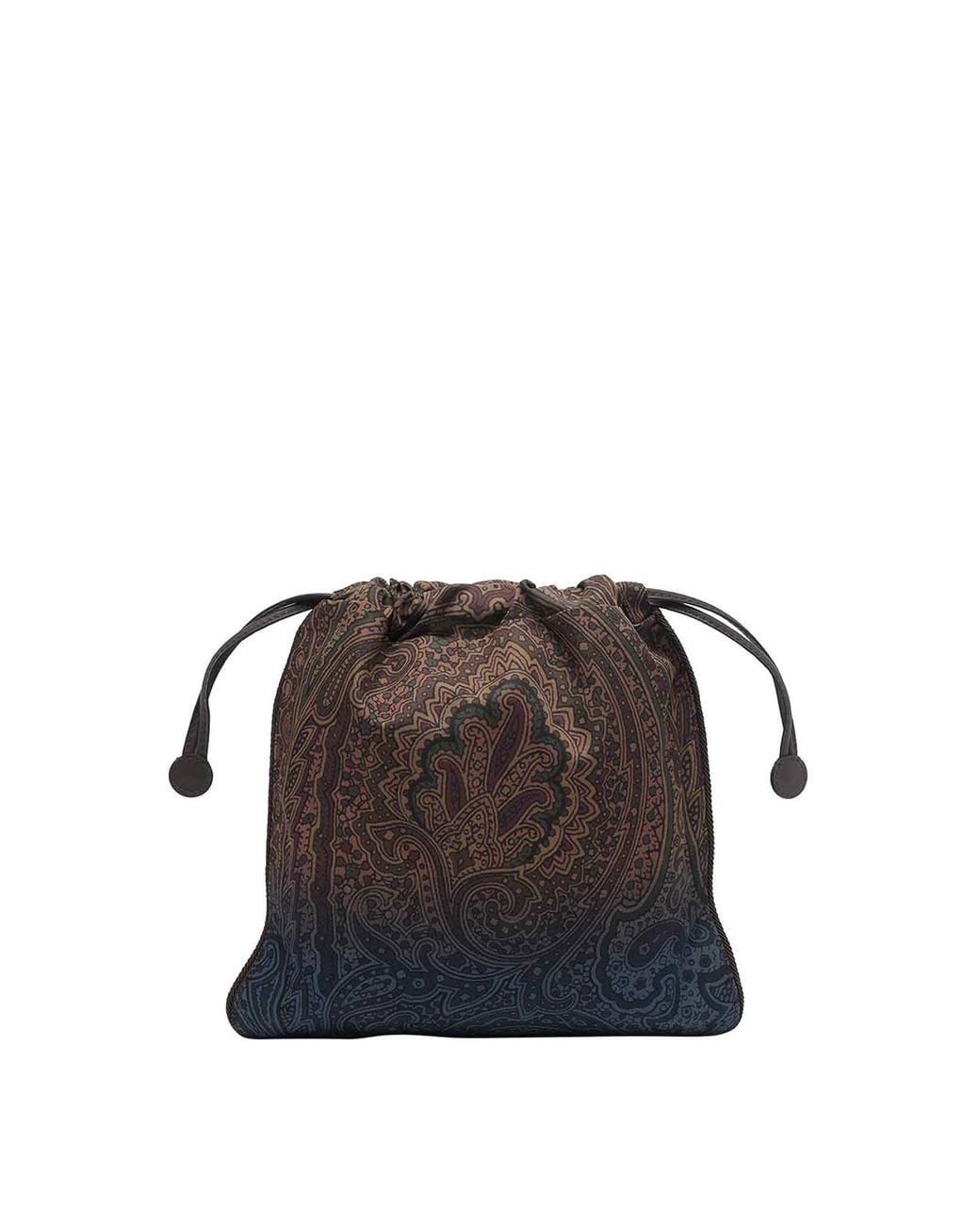 Etro Brown Small Paisley Clutch