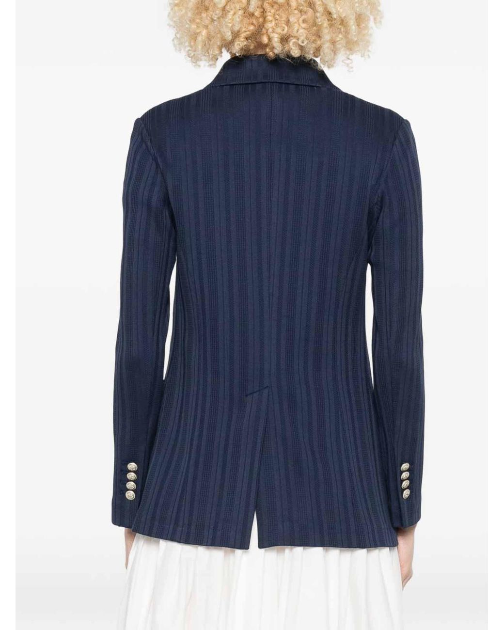 Circolo 1901 Blue Cotton Double-Breasted Jacket