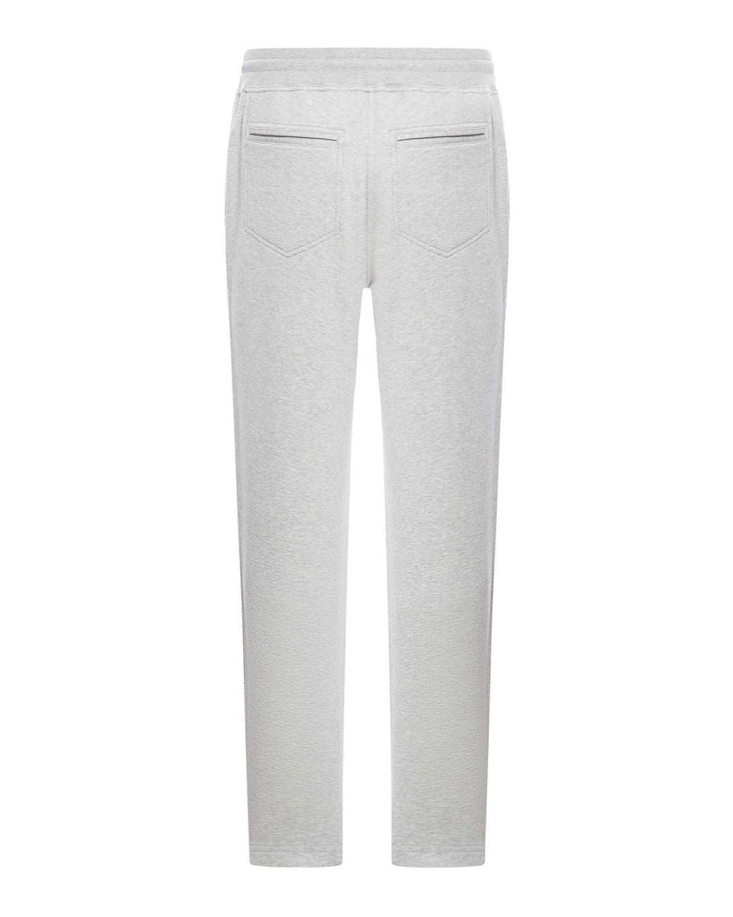 Brunello Cucinelli Gray Cotton-Blend Drawstring Tracksuit Bottoms for men
