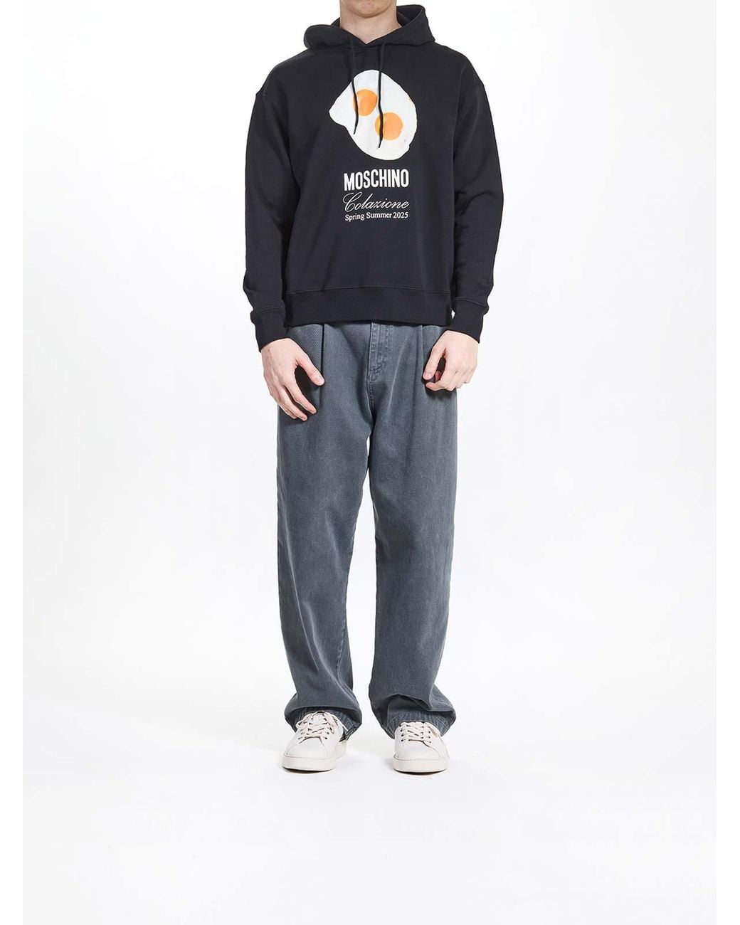 Moschino Blue Egg Hood Sweatshirt for men