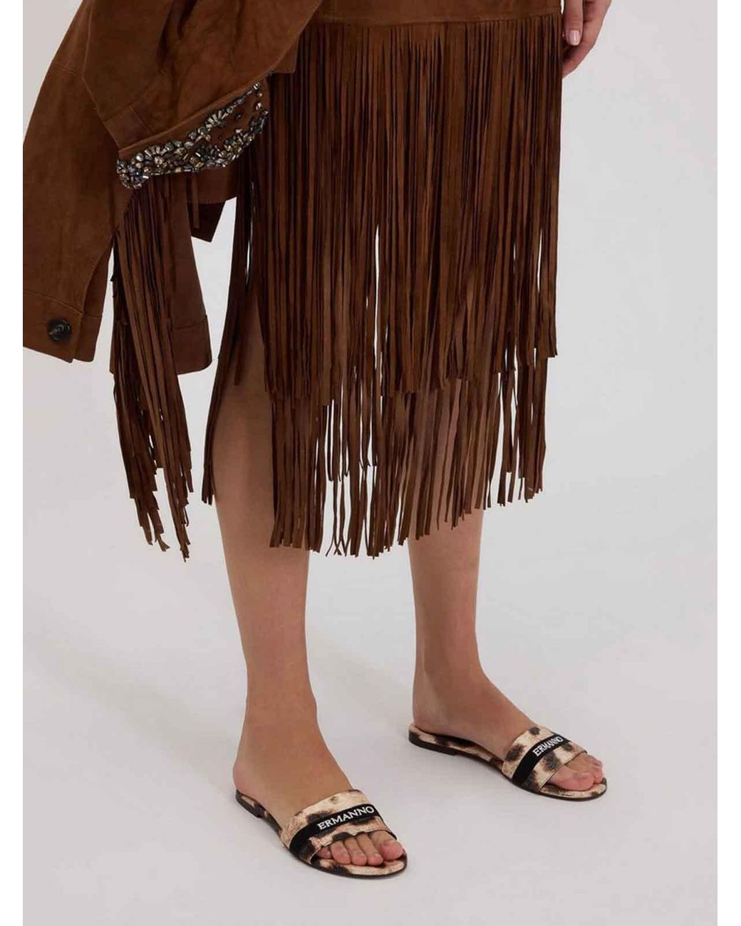 Ermanno Scervino Brown Skirt