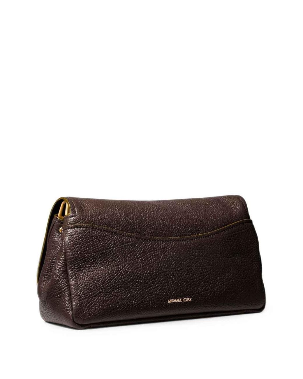 Michael Kors White Leather Bag With-Tone Logo Plaque