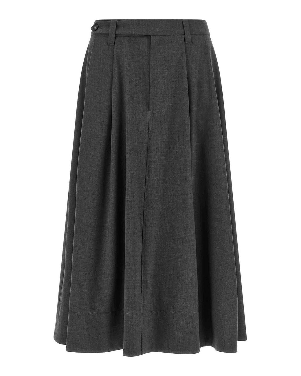 Brunello Cucinelli Gray Wheel Skirt