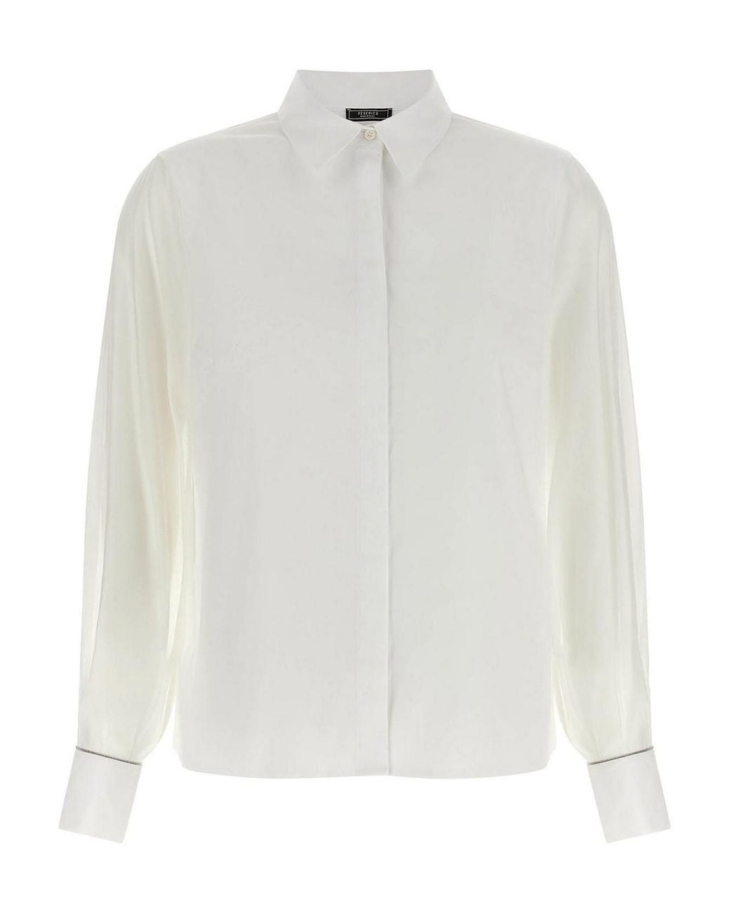Peserico White Stretch Cotton Shirt