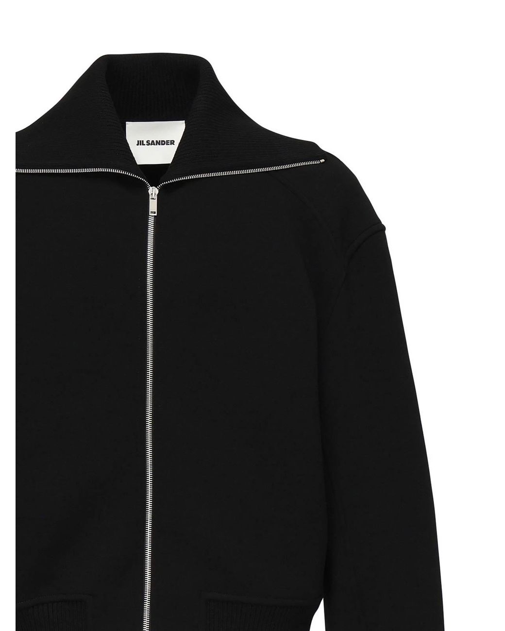 Jil Sander Black Wool Bomber Jacket for men