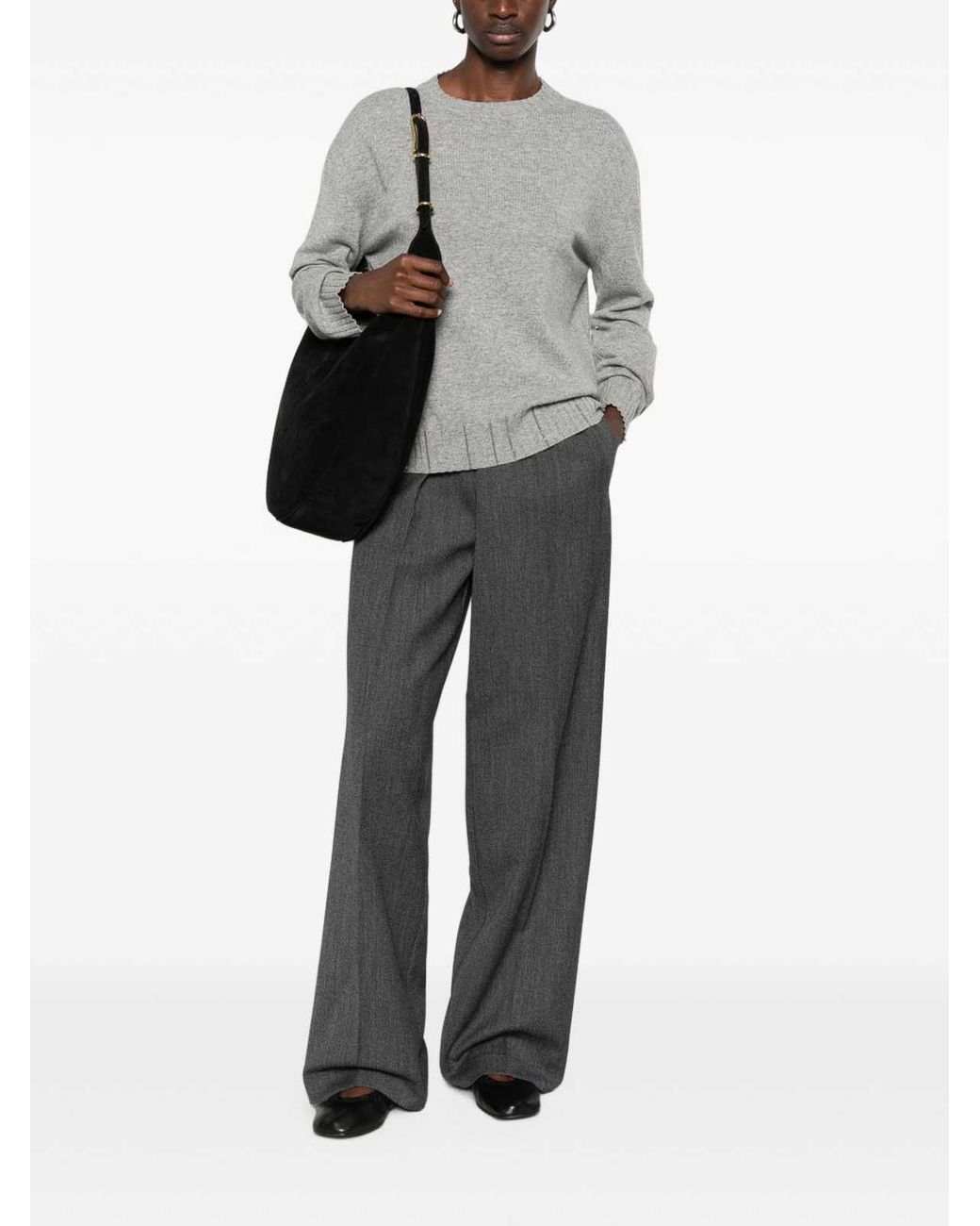 Fabiana Filippi Gray Trevi Elasticated-Waistband Trousers