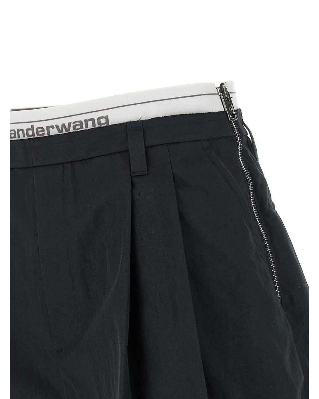 Alexander Wang Black Logo Band Shorts