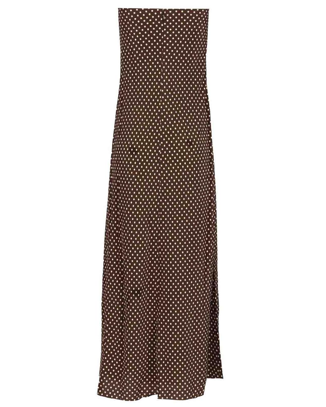 Matteau Brown Bias Column Dress