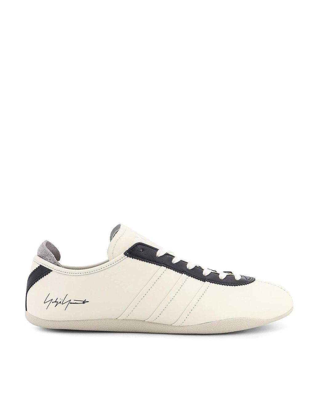 Y-3 Natural Tokyo Leather Sneakers With Bicolor Design And Rubber Sole for men