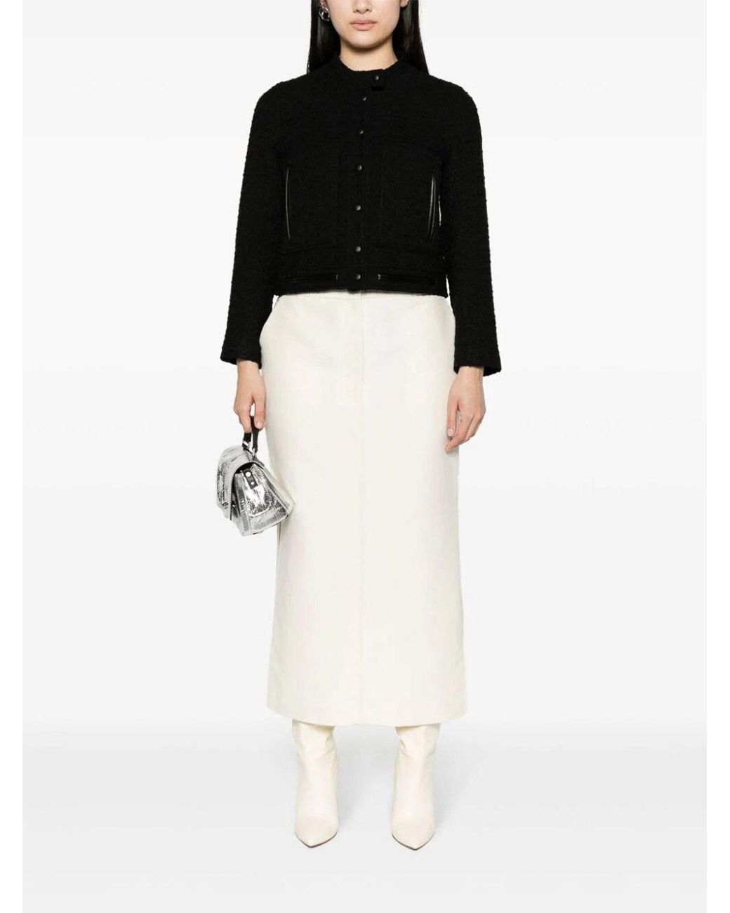 Proenza Schouler Alice Jacket In Tweed Suiting in Black Lyst UK