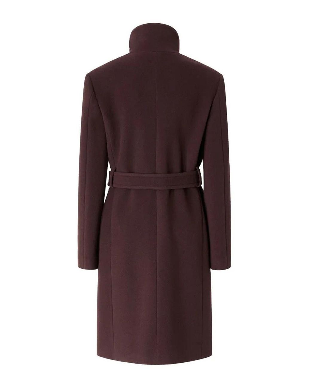 Pinko Purple Citiso Double Cloth Coat Dark Burgundy