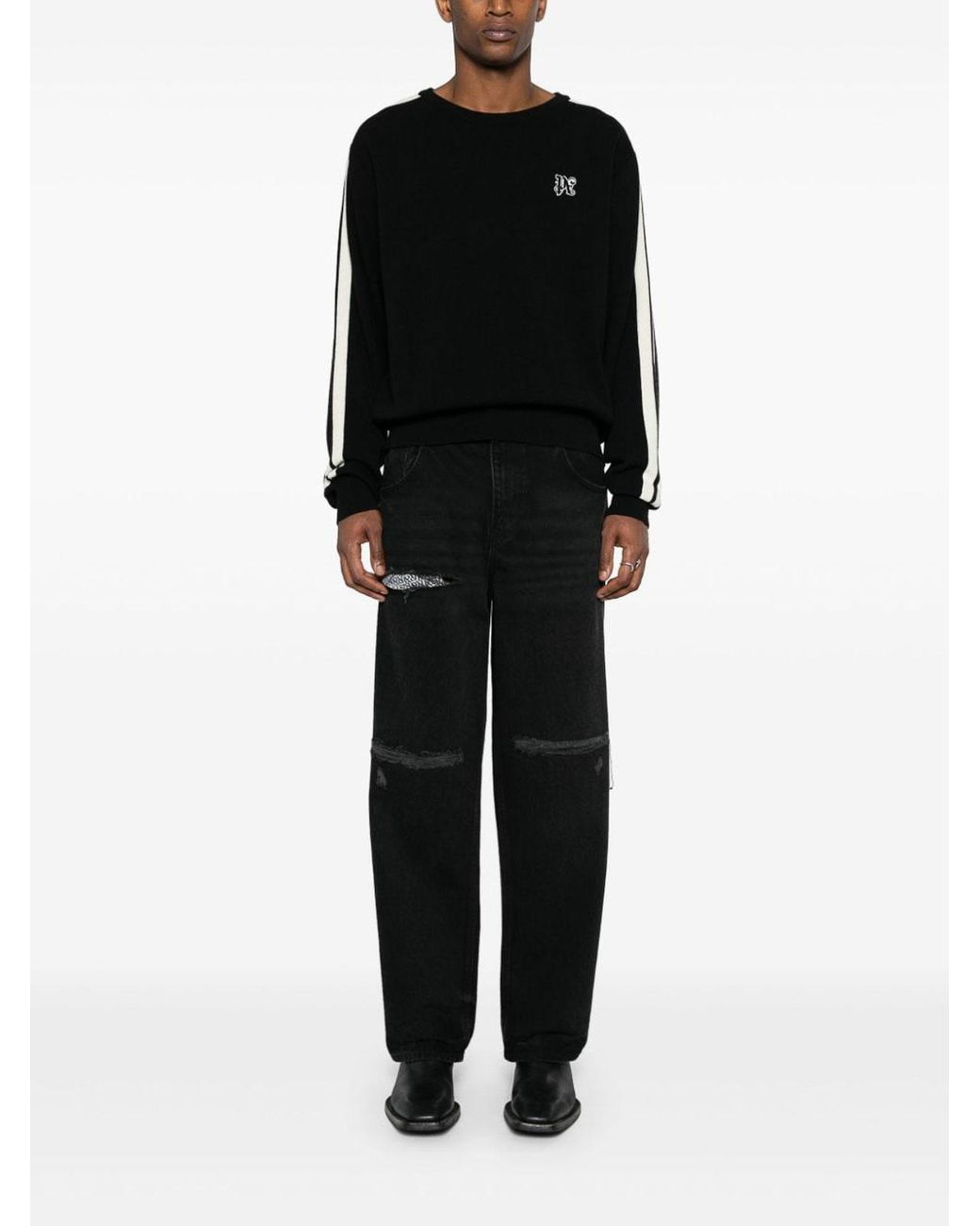 Palm Angels Black Jumper for men