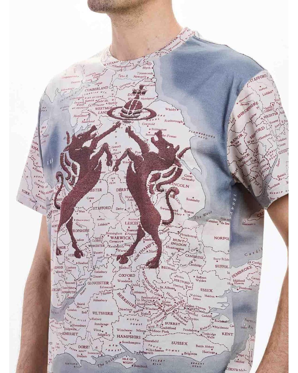 Vivienne Westwood Blue Horses Classic Tshirt for men