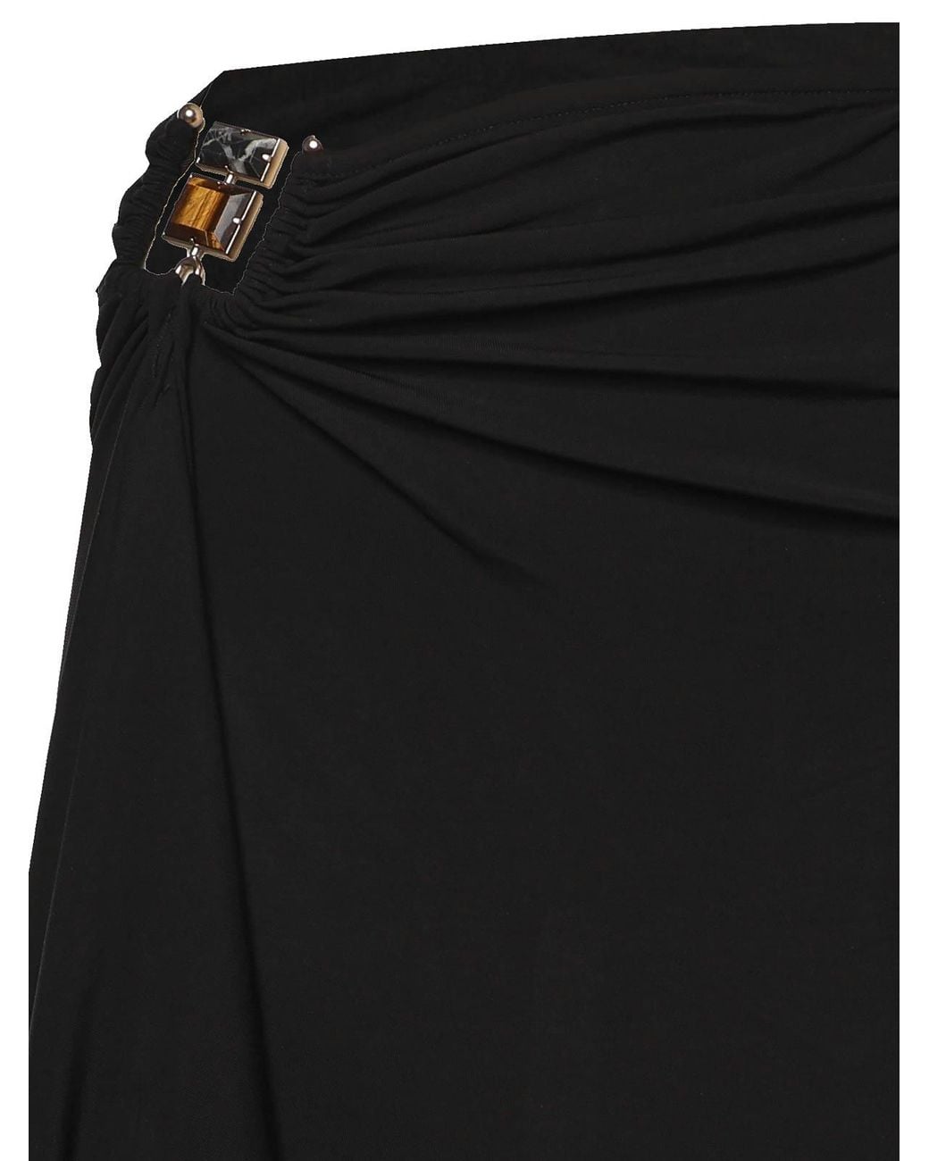 Christopher Esber Black Bezel Jersey Long Skirt
