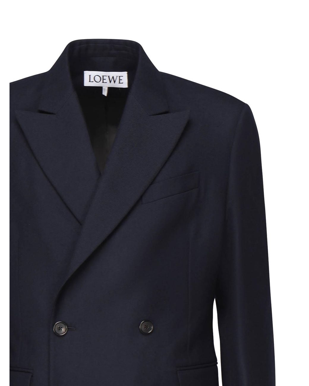 Loewe Blue Double-Breasted Jacket for men