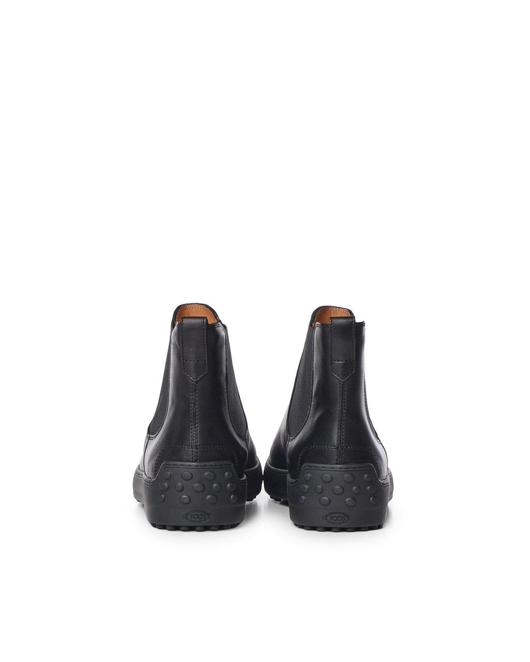 Tod's Black Leather Chelsea Boots for men