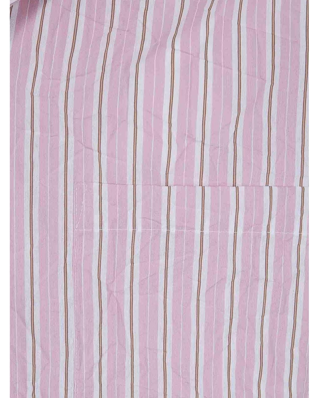 Nuur Purple Striped Short Sleeved Bowling Shirt for men