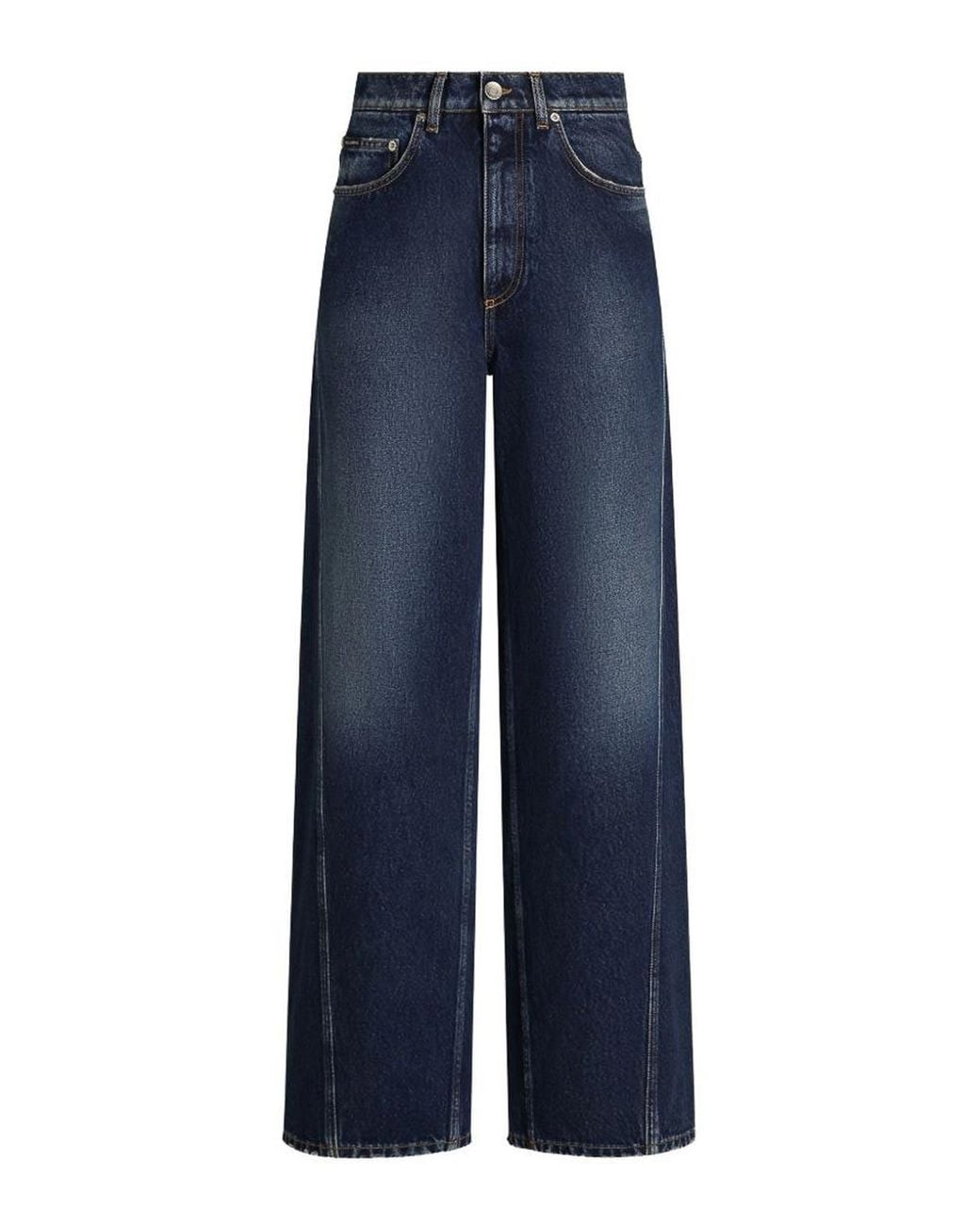 Dolce & Gabbana Blue Wide Leg Jeans
