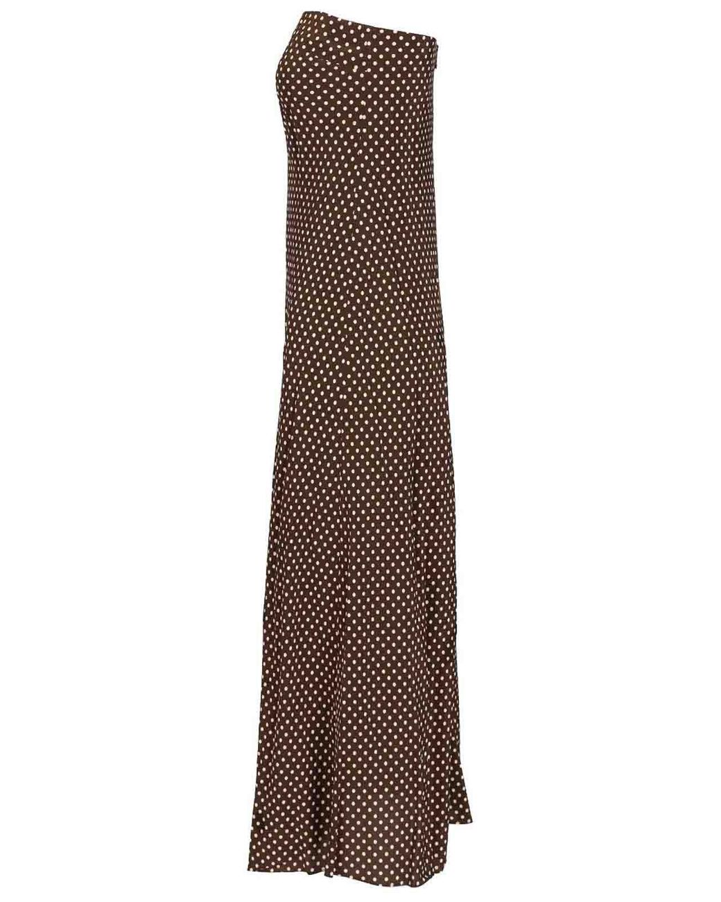Matteau Brown Bias Column Dress