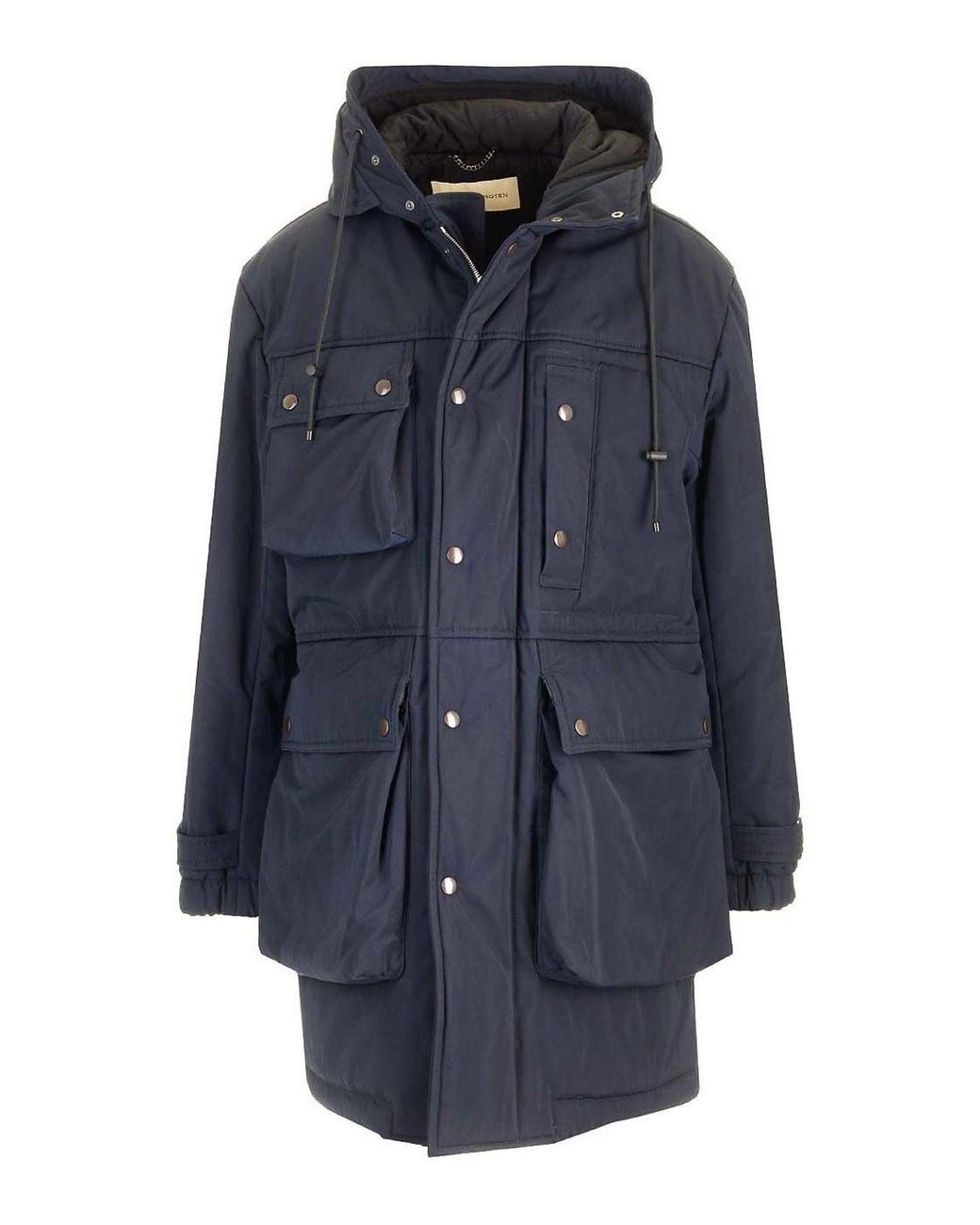 Dries Van Noten Blue Roos Parka Coat for men