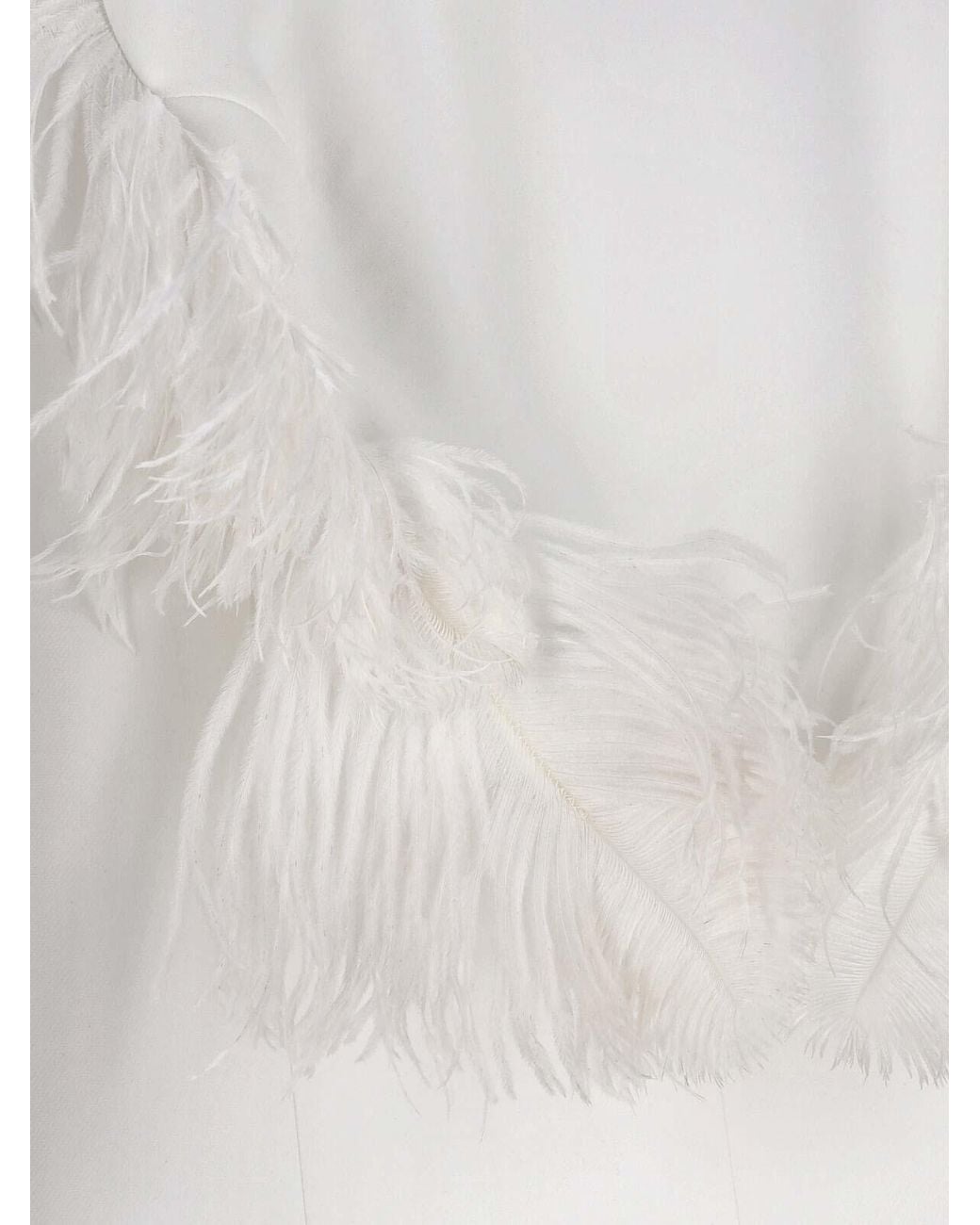 The Attico White Mini Feather Dress