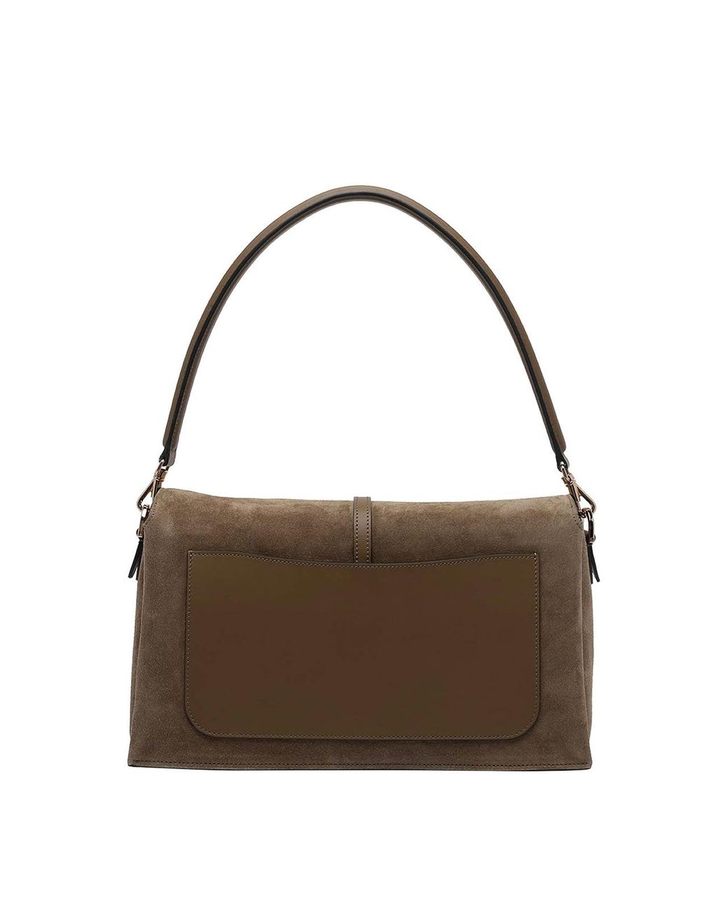 Tod's Brown Flap T-Timeless Suede Small Shoulder Bag