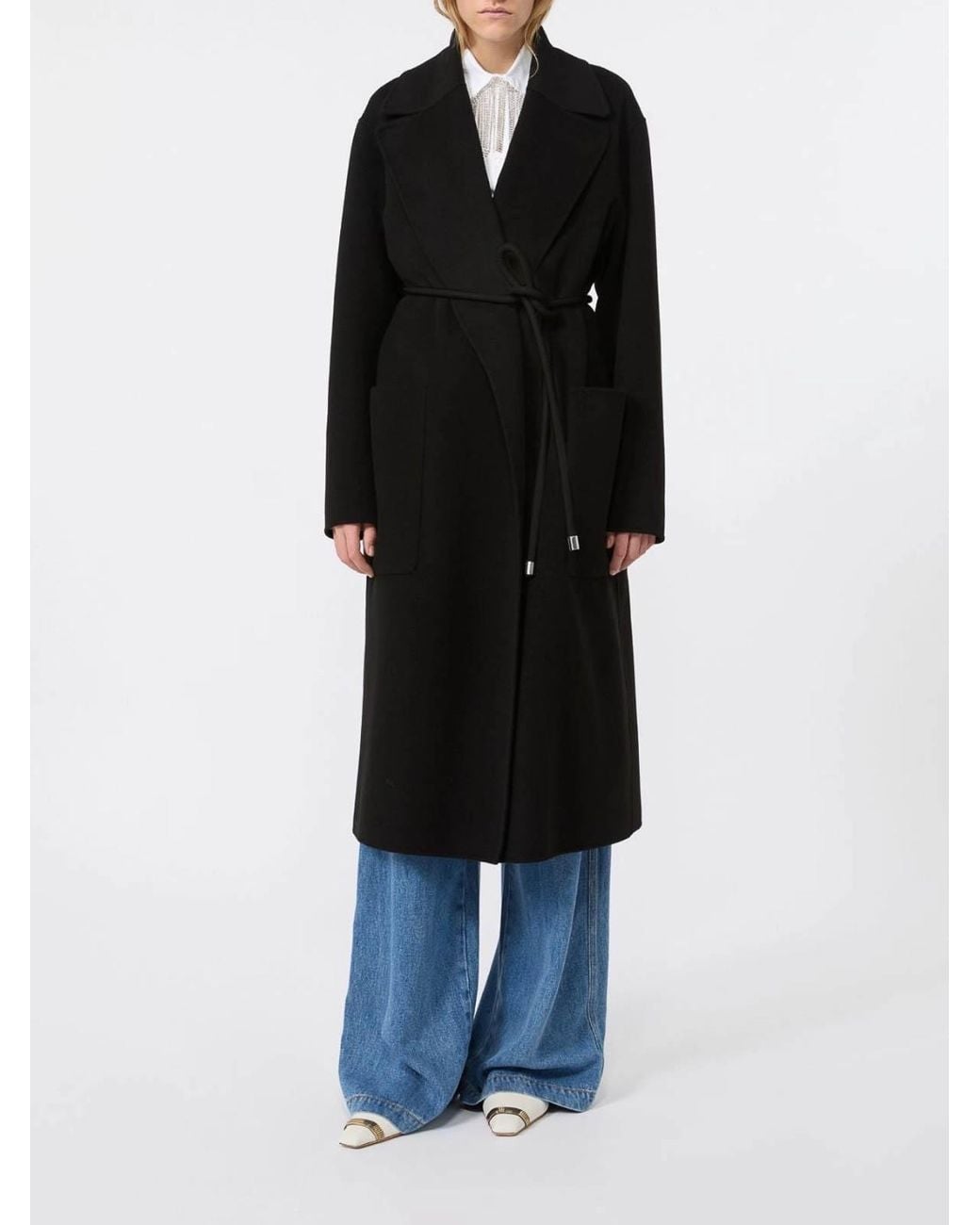 Sportmax Black Fang Coat