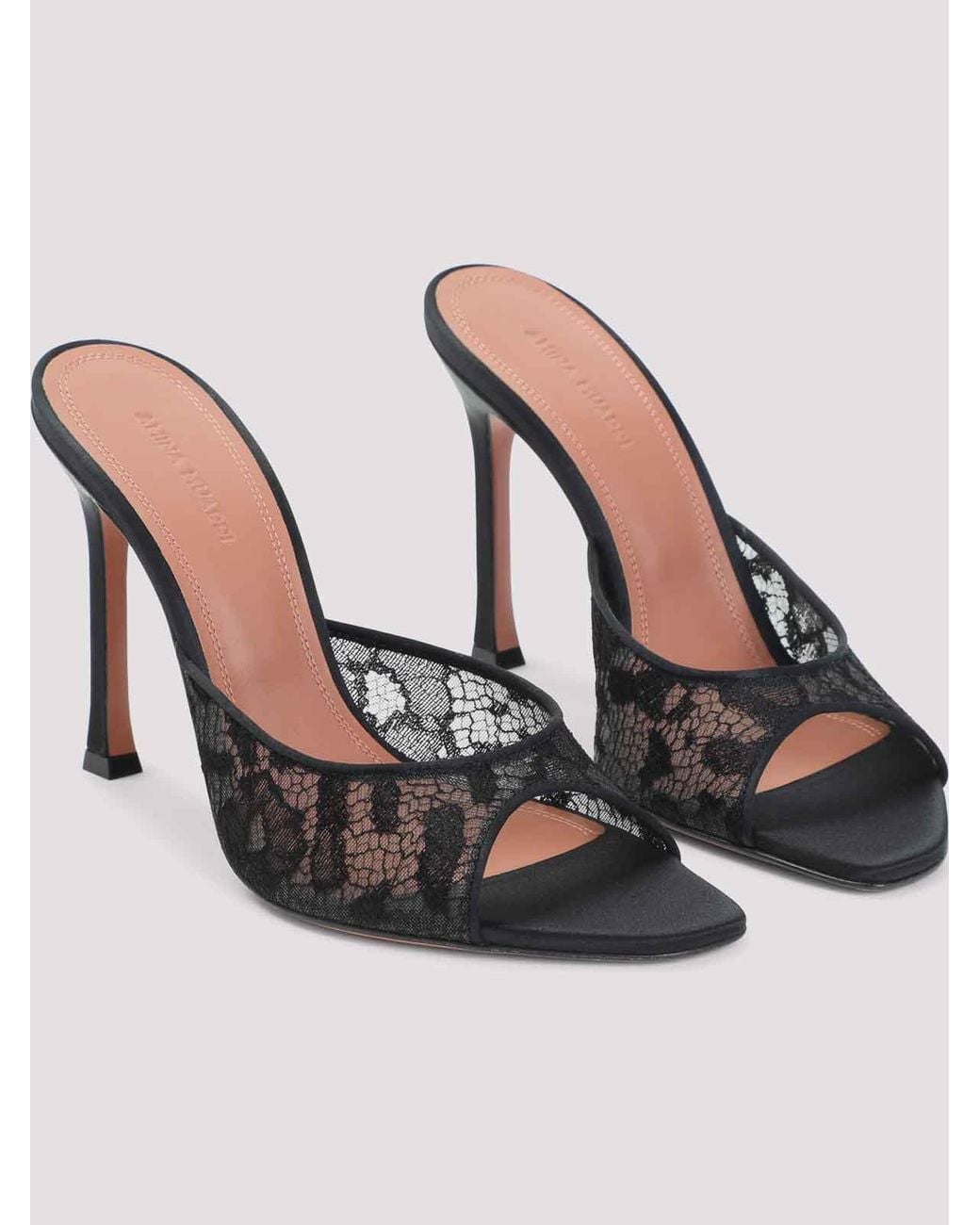 AMINA MUADDI Black Alexa Lace Slipper