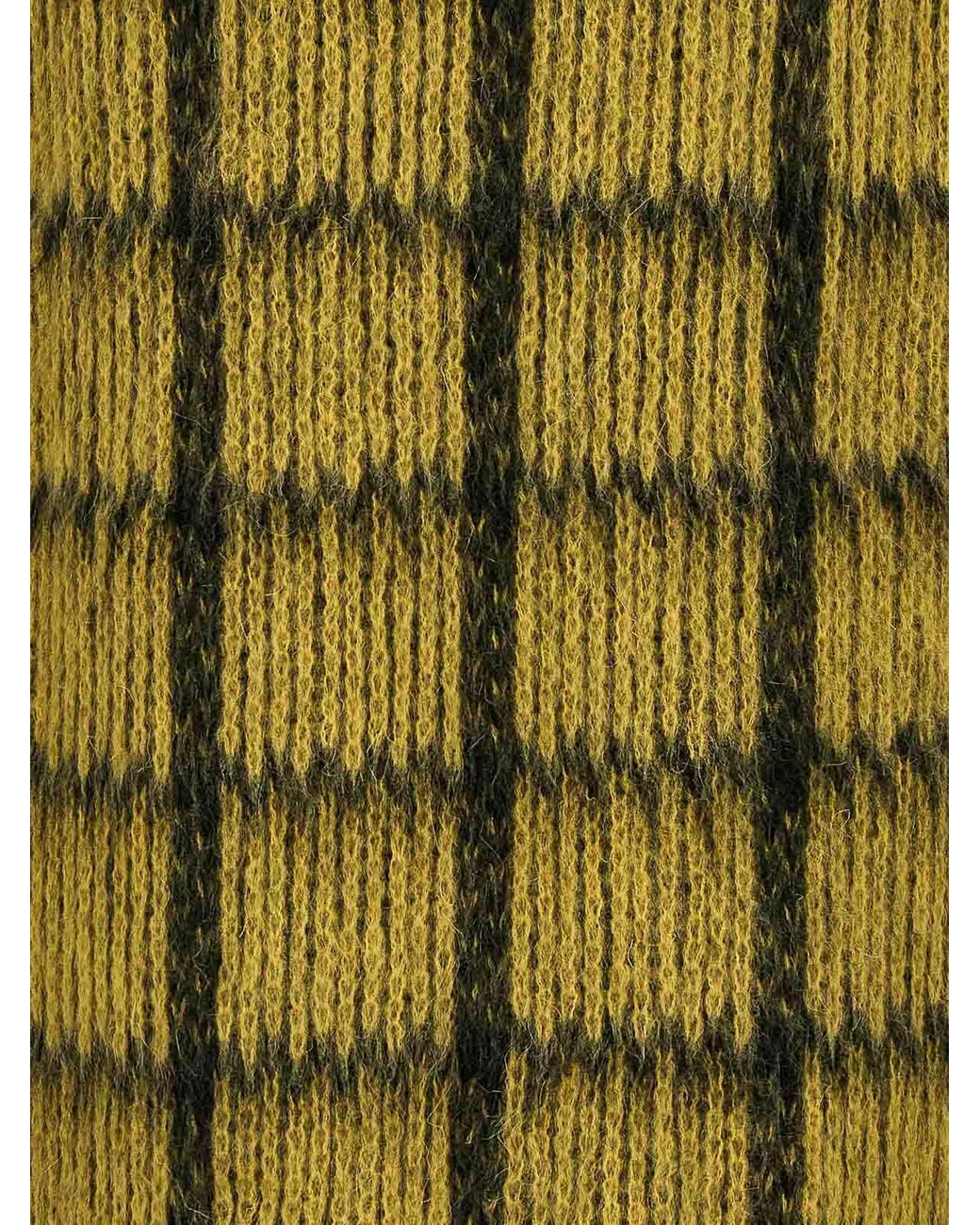 Marni Yellow 'brushed Check Fuzzy Wuzzy' Vest for men