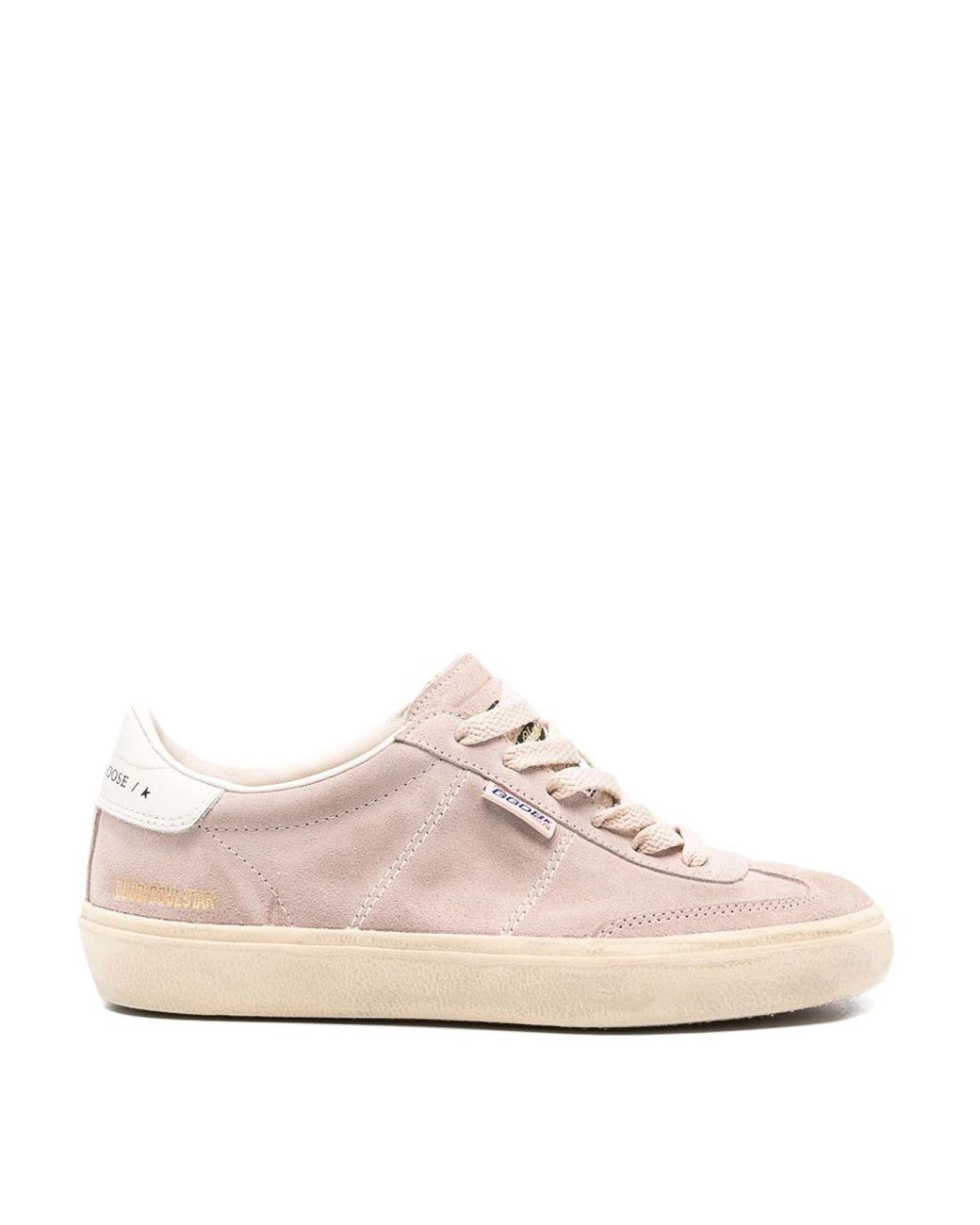 Golden Goose Deluxe Brand Pink Soul-Star Suede Upper Toe And Togue Leather Heel