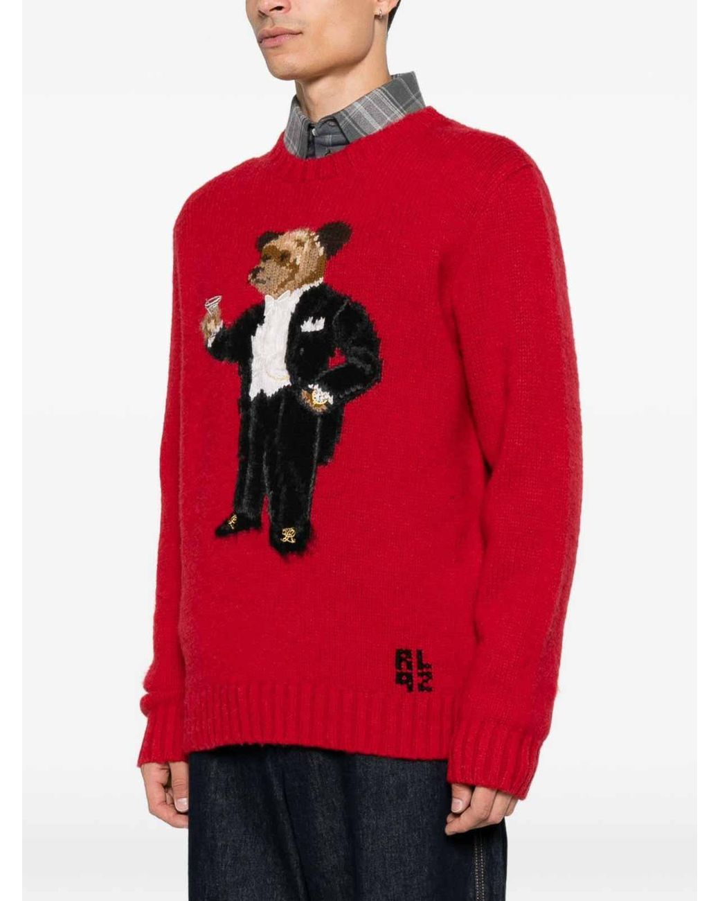 Polo Ralph Lauren Wool Sweater With Embroidered Sir Bear for men