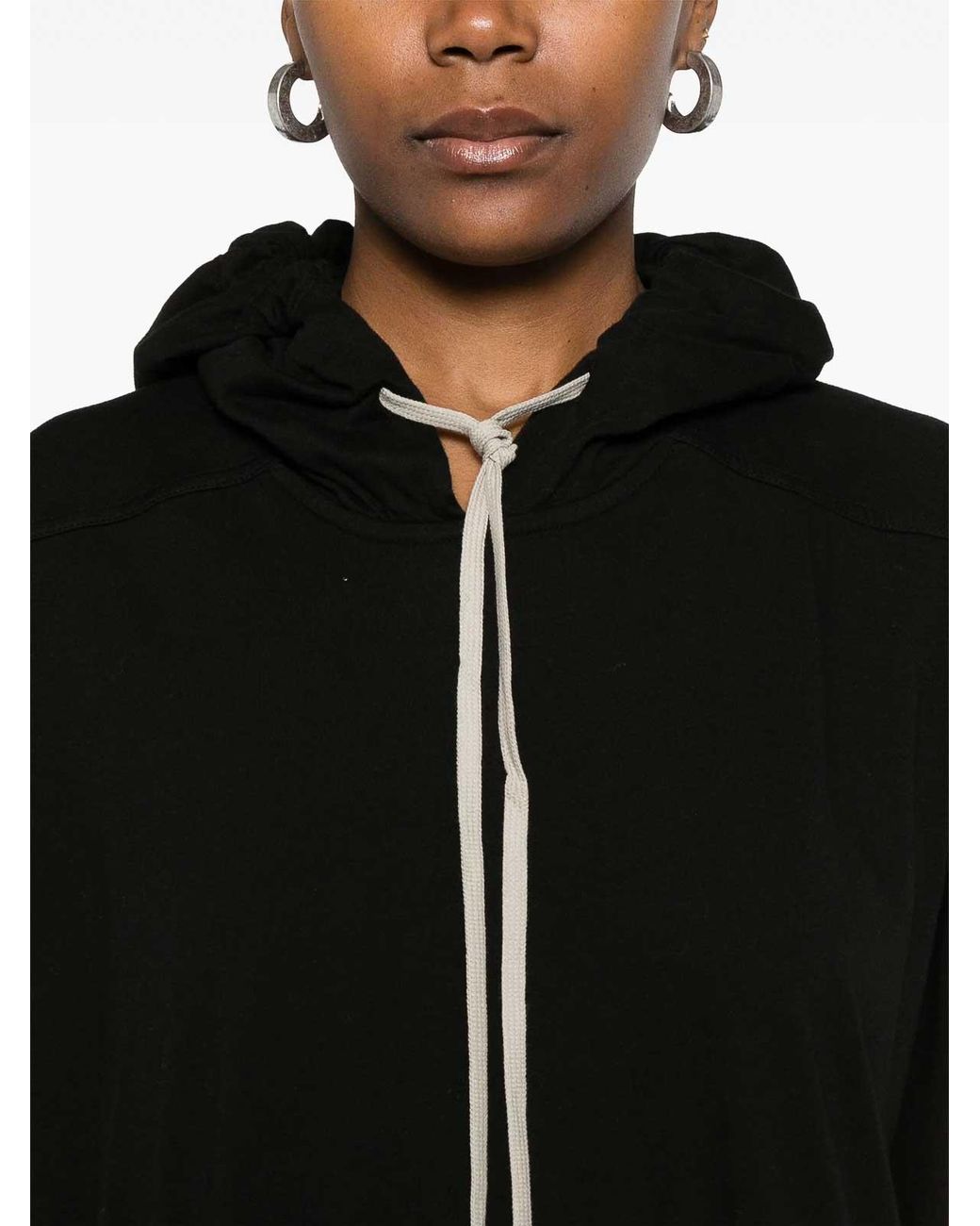 Rick Owens Black Hooded Maxi Dress