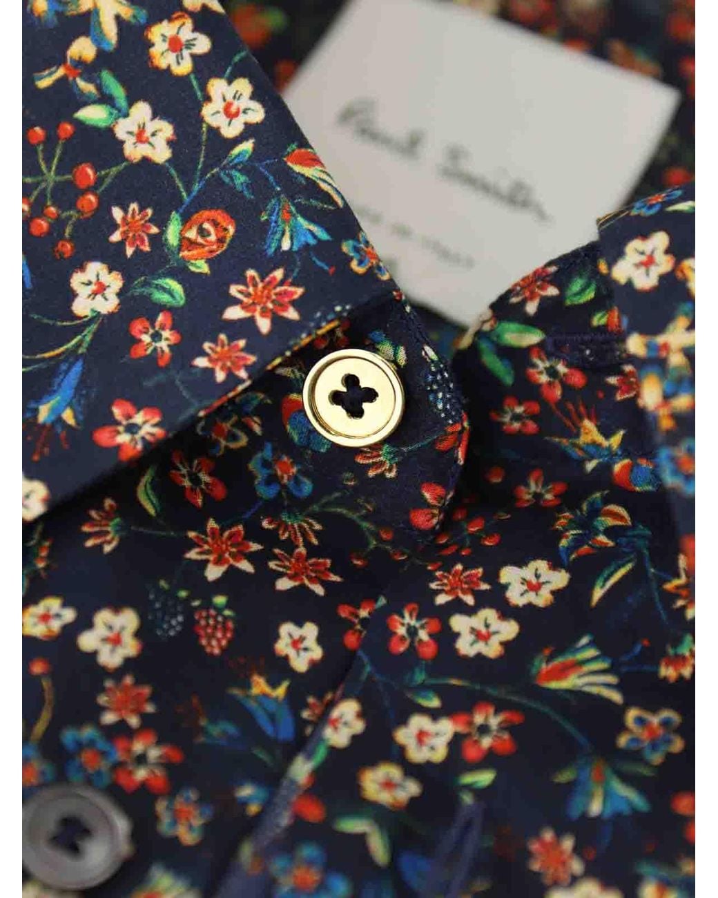 Paul Smith Gray Flower Slim Fit Shirt for men