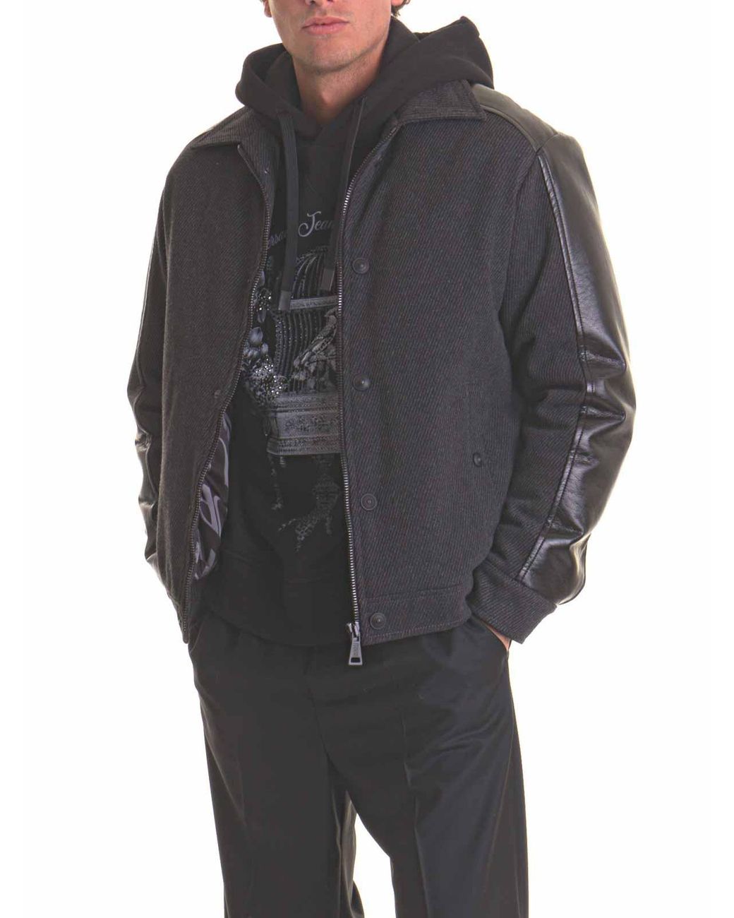Versace Jeans Couture Gray Jacket for men