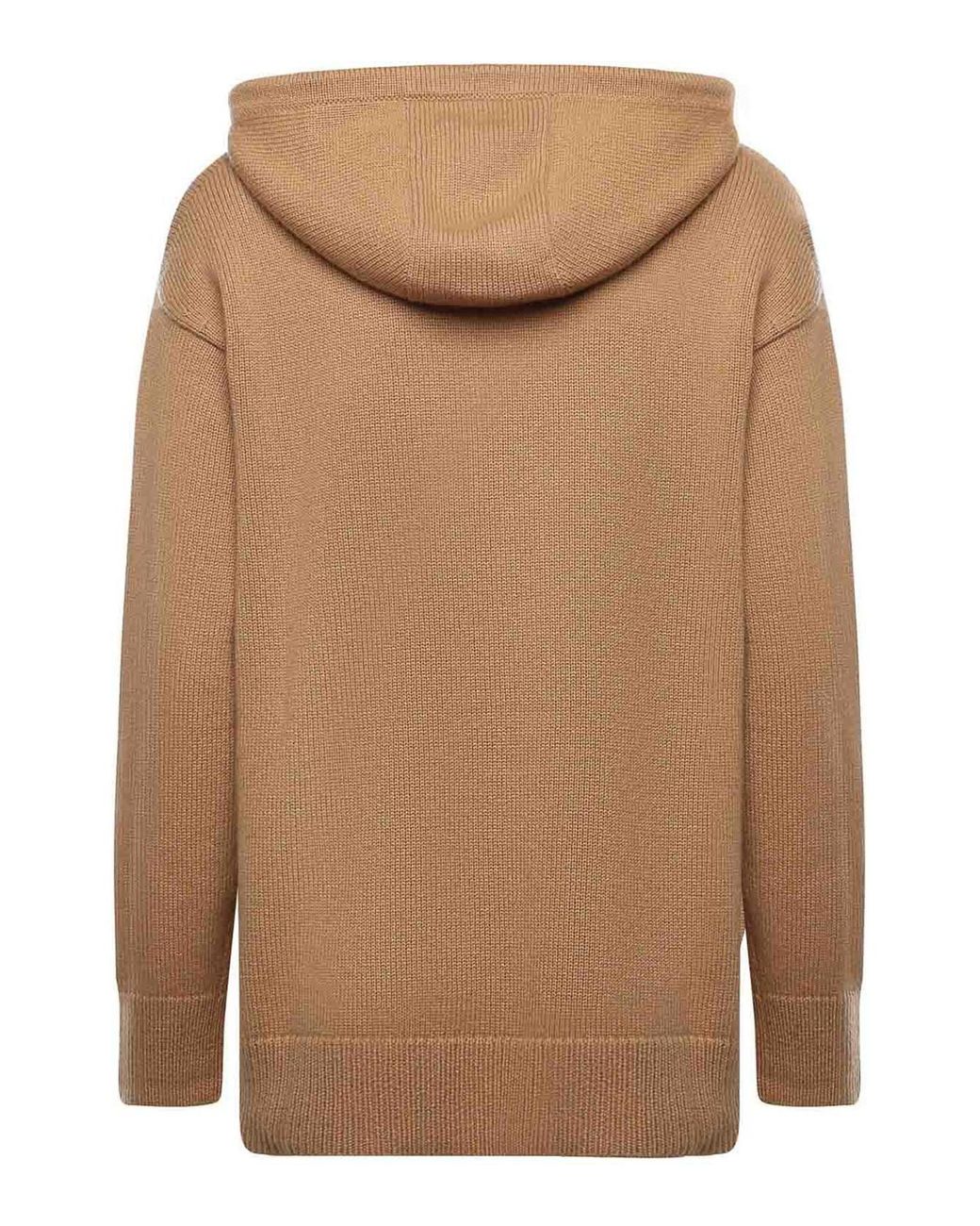 Max Mara Brown Wool And Cashmere Hoodie