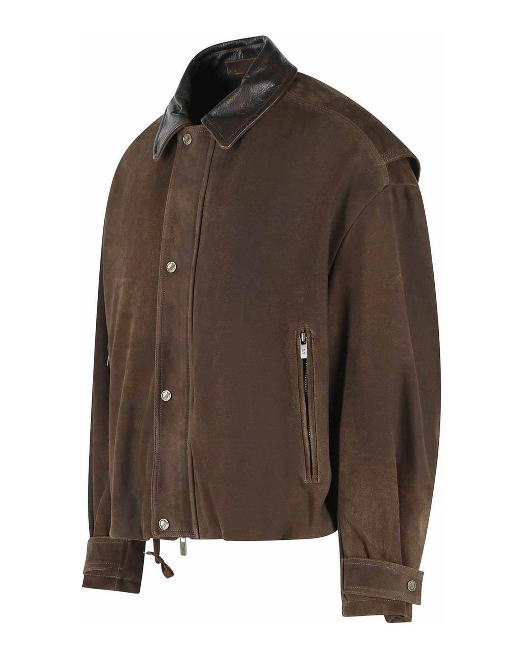 Salvatore Santoro Brown Oversized Suede Jacket for men