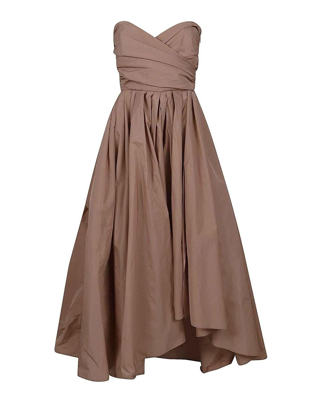 Pinko Brown Taffet Dress