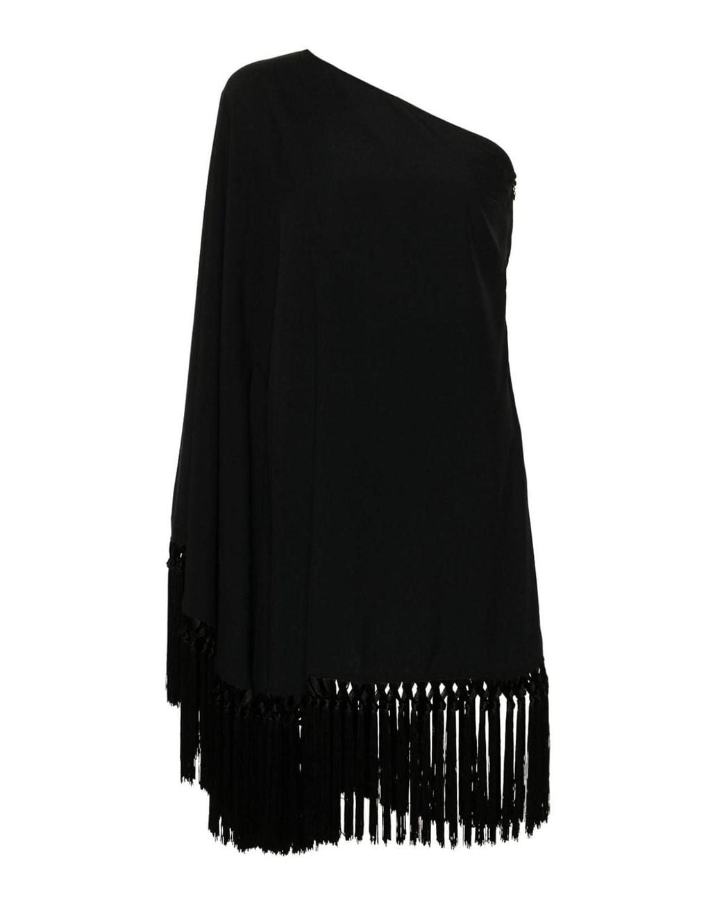Taller Marmo Black Piccolo Arno Fringed Short Dress