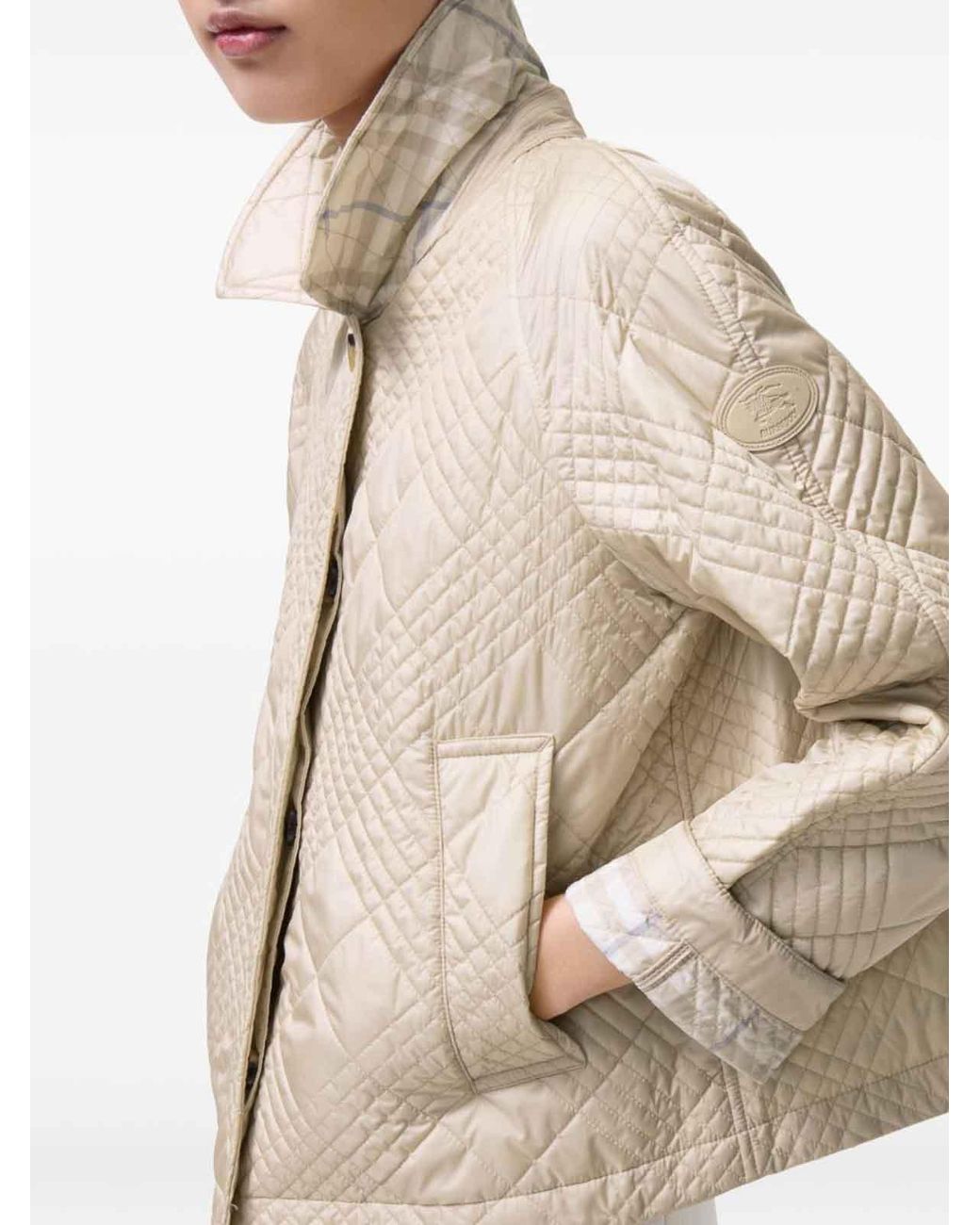 Burberry Natural Nylon Quilted Jacket