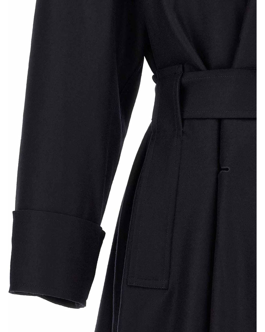 Issey Miyake Black Shell Trench Coat
