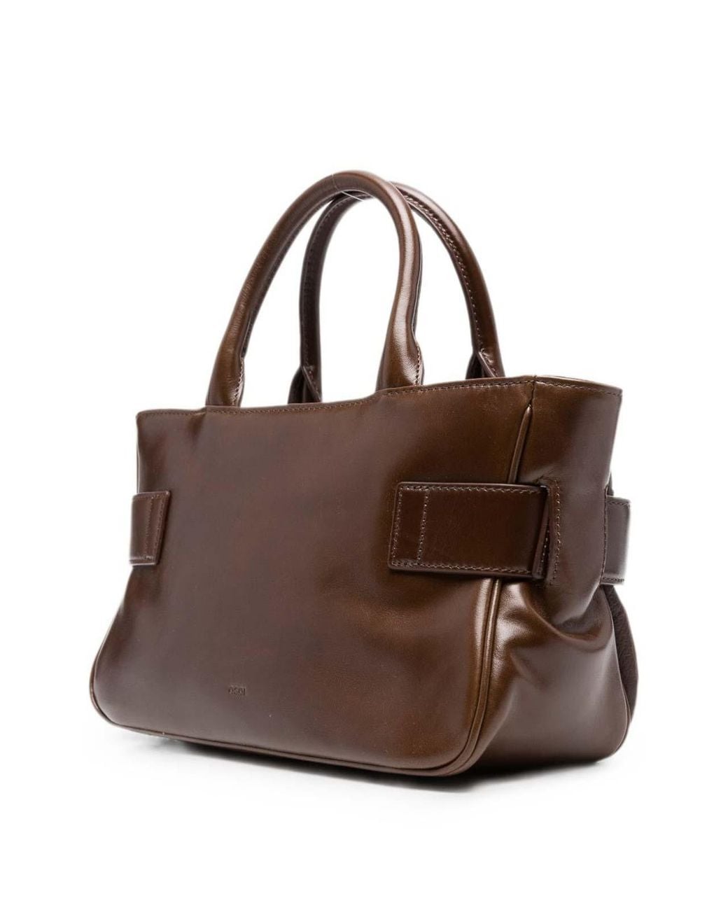 OSOI Brown Tote Bocle Mini Bag
