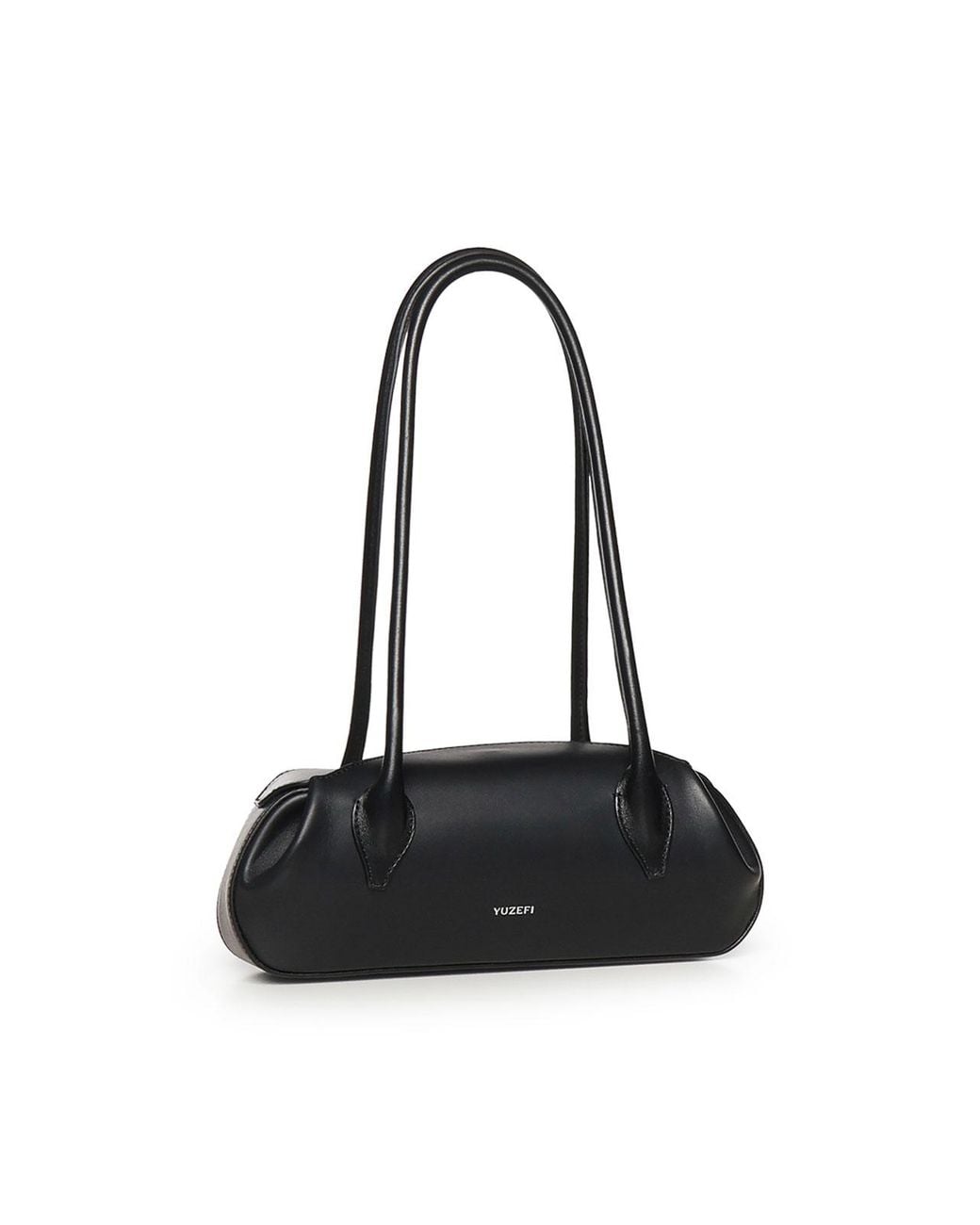 Yuzefi Black Mini Oyster Leather Bag